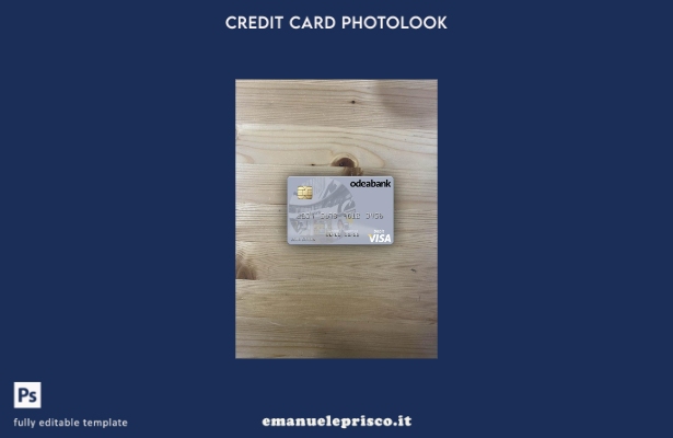 modello frontale photolook con carta di debito visto Turchia Odeabank stile veri